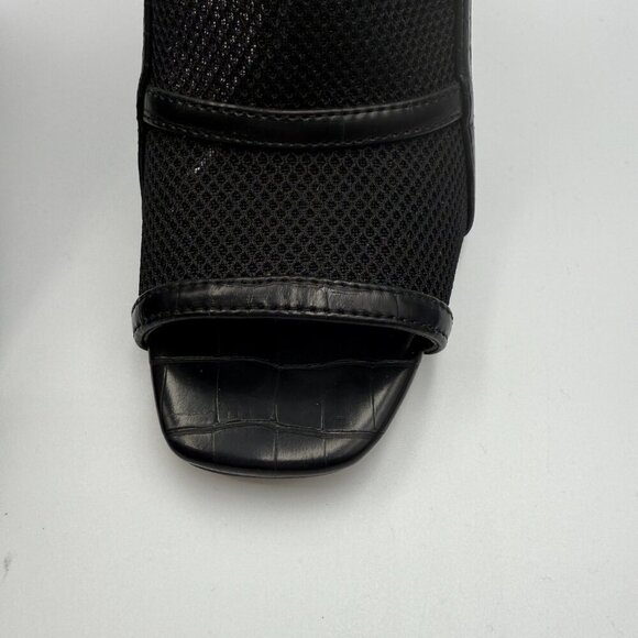 Jessica Simpson Black Mesh Peep-Toe Stiletto Booties Size 6 New - Picture 3 of 6